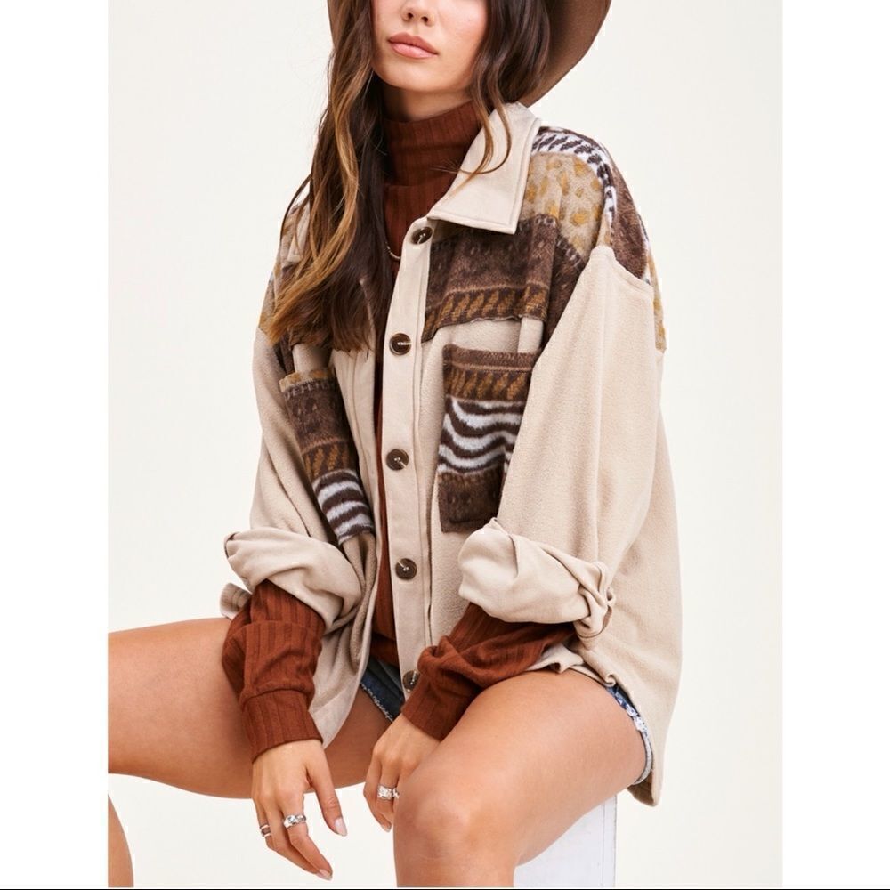 Oversized Animal Print Jacket